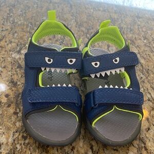 Carter's Navy and Lime Light Up Monster Sandals